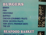 Darwin crocodile burger