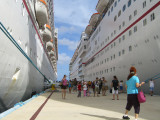 Parked next to the Carnival Triumph in Cozumel