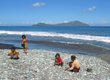 Blue stone beach