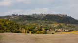 Town of Montalcino on the hill