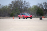 First picture of the car lifting a wheel