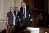 Zr. Jeanne Devos - Burgemeester Louis Tobback - Minister-President Kris Peeters