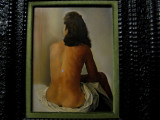 GALA de dos regardant un miroir invisible.  1960 GALA back watching a mirror invisible.1960