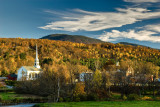 Village of Stowe at Fall Sunset-HDR.