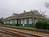 A trackside view of the Ocean Springs station.