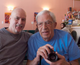 Ted and Scott Grant (Ted is the young fellow on the right, then one day shy of his 80th birthday...photo Spencer Cheng)