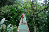 Suspension Bridge along the river trail