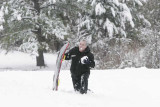 Russ eats snow ball