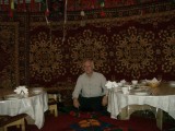 Inside Yurt at Kazak Aul restaurant, Medeo