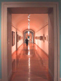 looking from the foyer into the long hallway