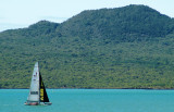Yacht in Rangitoto Channel