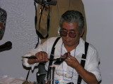 Akis dad - Yasuhiro Ohkama, a veterinarian who began making beads about 6 years before Aki, and eventually taught Aki