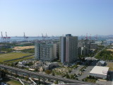 10/21 - View of Kobe harbor from our room balcony.