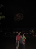 The fireworks from DisneyLand as we left exhausted, feet aching.