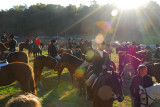 Gathering for the blessing of the hounds