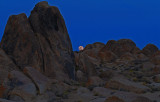 Rising moon, Alabama Hills, California