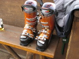 Bobs new boots. We both got boots and skies this year.
