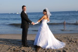 Bride and Groom at the Beach