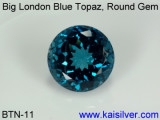 Large Round London Blue Topaz Gem Stone
