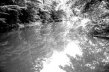 Lake at Mill in B&W