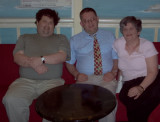 Ivor, Barry and Esther on a family cruise in the Mediterranean,  2004