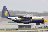 USMC Blue Angels Fat Albert C-130T #164763 at the Great Tennessee Air Show practice show at Smyrna aviation stock photo #1515