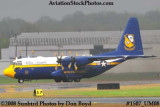 USMC Blue Angels Fat Albert C-130T #164763 at the Great Tennessee Air Show practice show at Smyrna aviation stock photo #1507