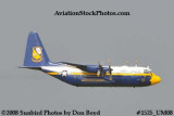 USMC Blue Angels Fat Albert C-130T #164763 at the Great Tennessee Air Show practice show at Smyrna aviation stock photo #1525