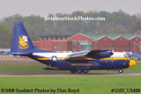 USMC Blue Angels Fat Albert C-130T #164763 at the Great Tennessee Air Show practice show at Smyrna aviation stock photo #1535