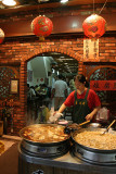 Spicy Tofu being prepared for the customers in the store