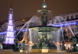 Fountain at Praca Dom Pedro IV, Lisbon