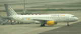 Vueling A-320 taxi to its gate at BCN