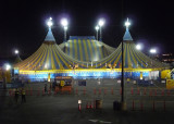 Howard also photographed Cirque du Soleils Kooza bigtop at the pier.