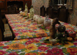 Birds, veggie people and ceramic rattlers, oh my!  Sherries creations made a wonderful centerpiece.