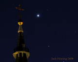 Venus glowing over St. Michaels Church