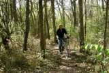 Brenda on the Mountain Bike Trail 1