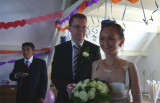 The bride and groom