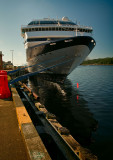 Docked cruiseship