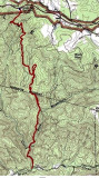 Map Of the hike 3/4/10  5.7 miles
