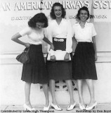 1942 - Lutrelle Conger (left) and two co-workers at Pan American Airways System