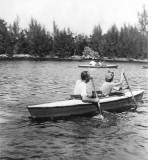 1940 - Inez Queenie and John Butch Skelton canoeing at Greynolds Park