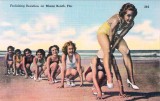 1945 - frolicking beach beauties on Miami Beach