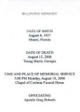 Ann Mickey Jones Baisdens Funeral