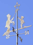 Howard Johnson's Lamplighter Weather Vanes on top of the cupolas
