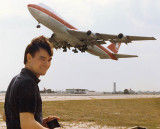 Mid 1980's - Karen's cousin Mitch Bassi with Air Canada B747-133 C-FTOE takeoff at Miami