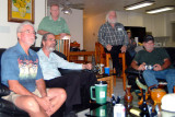 Rick Sullivan, Duncan, Ray, Bob and Lanny watching Alan sing