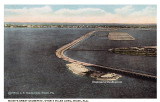 1920 - aerial view of the new causeway to Miami Beach, later the County Causeway and then MacArthur Causeway