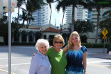 December 2009 - Esther Majoros Criswell, Karen and Donna Boyd about to dine at Joe's Stone Crab