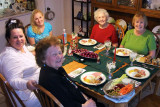 December 2009 - Diane Dubinsky Sheridan, Donna, Norma Dubinsky, Esther Criswell and Karen at Christmas dinner
