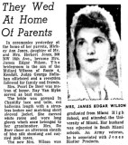 1956 - article about Mickeys wedding to James Jim Wilson